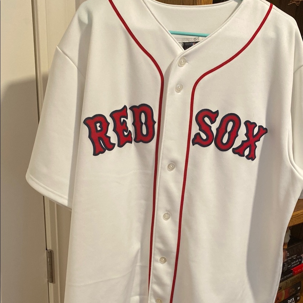 White and Red Baseball Jersey